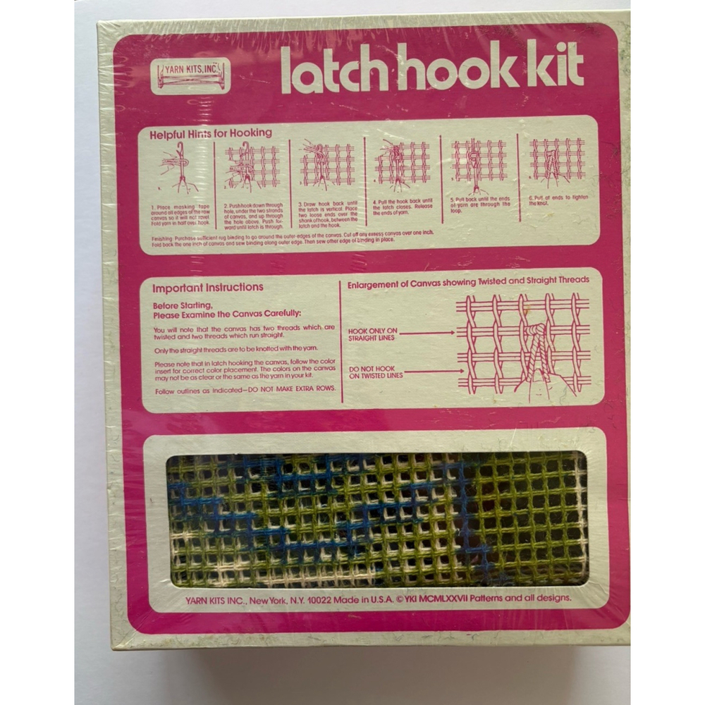 VTG Cuddle Up Latch Hook Kit Frog #9206 Size 13" X14” Stuffed Animal Granny - Picture 3 of 3